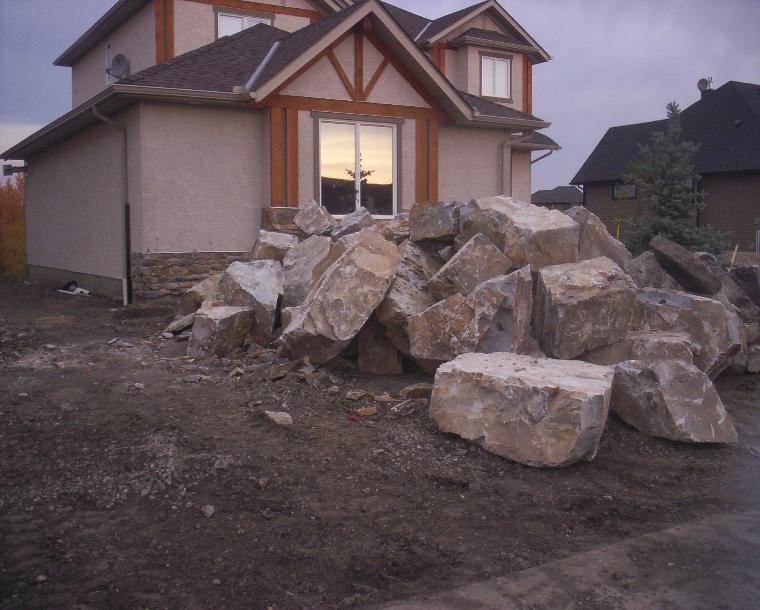 Large 2x2x3 foot Rustic color Moyie Rust Lego Block delivered to Alberta