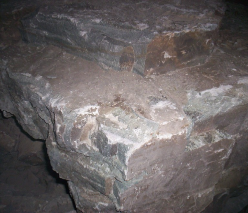 nightime shot Grey Rundle accent boulder
