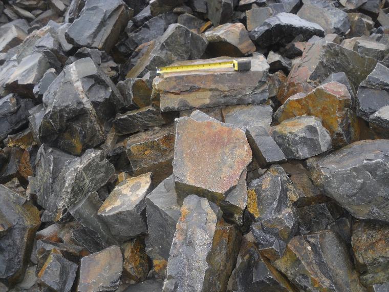 Rip Rap measures 4-14 inches, Moyie Rust Iron Stone