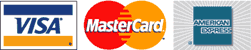 We accept Visa, MasterCard, Amex