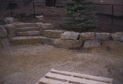 Moyie Rust Iron Stone Steps , Retaining Wall Rock